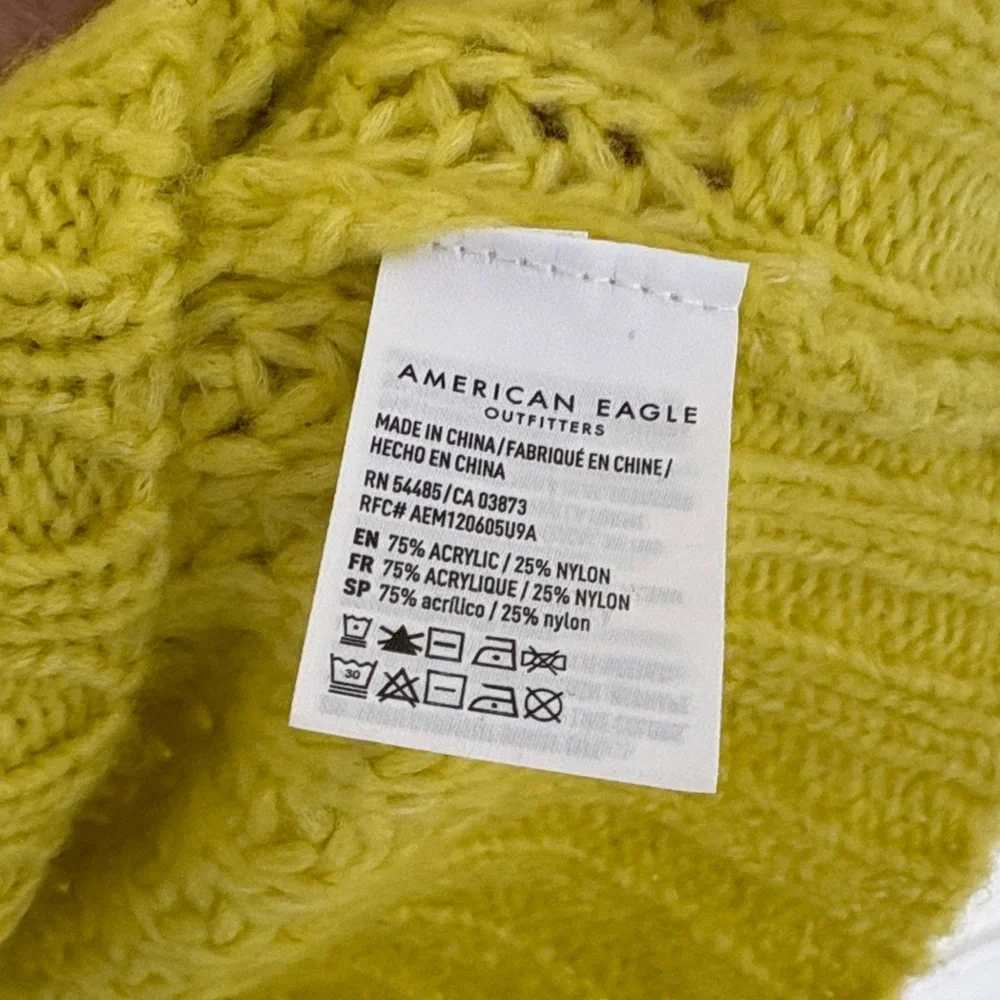 American Eagle Vibrant Yellow Crew Neck Sweater